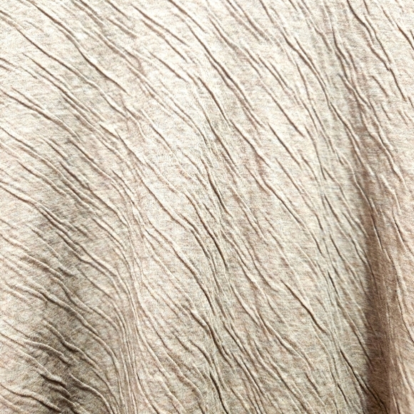 Pure Jill Beige Tan Gauzy Cotton Textured Long Sleeve Tunic Size L Coastal - Picture 4 of 5